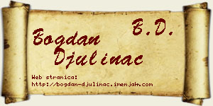 Bogdan Đulinac vizit kartica